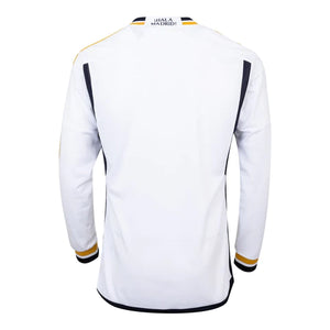 Adidas Real Madrid CF Adult Long Sleeve Home Jersey 23/24 IB0018 WHITE/BLACK/GOLD