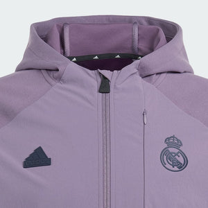 Adidas Real Madrid CF Designed For Gameday Full Zip Hoodie HY0635 PURPLE/YELLOW