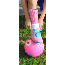 Load image into Gallery viewer, Vizari Blossom Soccer Shin Guard VZSG70163 PINK/BLUE