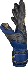 Load image into Gallery viewer, Reusch Attrakt Gold X NC Adult Soccer Goalkeeper Gloves 5470955 Premium Blue/Gold/Black
