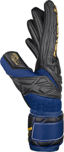 Reusch Attrakt Gold X NC Adult Soccer Goalkeeper Gloves 5470955 Premium Blue/Gold/Black