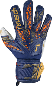 Reusch Attrakt Grip Adult Soccer Goalkeeper Gloves 5470815 Premium Blue/Gold