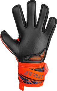 Reusch Attrakt Silver Junior Soccer Goalkeeper Gloves 5472215 Hyper Orange/Electric Blue/Black
