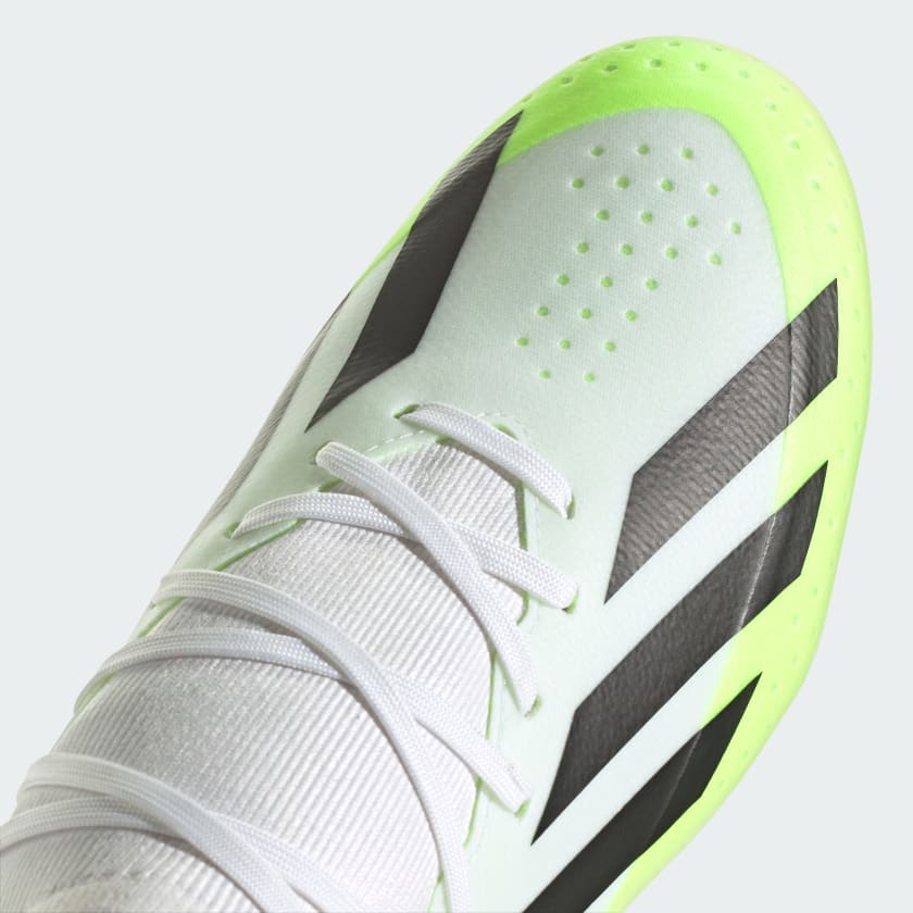 adidas X Cazyfast.3 HQ4534 Men\'s Firm Ground Soccer Cleats, White Green, Size 11 adidas X Crazyfast .3 Laceless Firm Ground (White/Green  main image 4