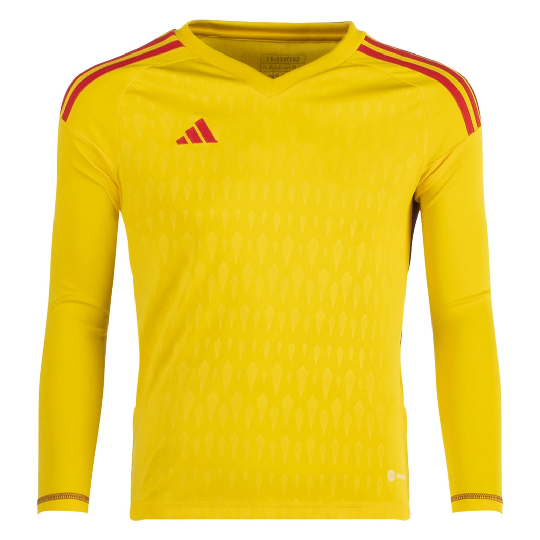 adidas Youth Tiro 23 Competition Long Sleeve Goalkeeper Jersey HK7689 Yellow