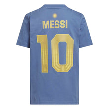 Load image into Gallery viewer, adidas Youth Argentina Name And Number Messi T-Shirt (Blue/Gold) KG3095