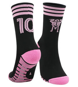 Messi Ronaldo Barcelona Soccer Socks One Size 7-11