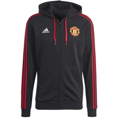 adidas Manchester United FC 23/24 DNA FZ Hoodie Adult IA8529 Black/Red
