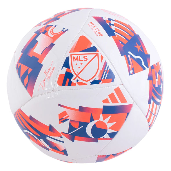 adidas MLS Club Soccer Ball 2024 IP1626 White/Sol Red/Globlu