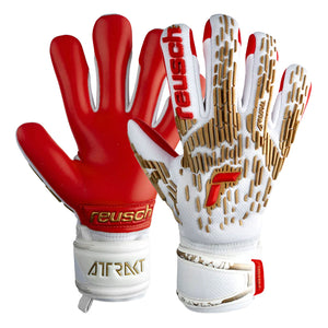 Reusch Attrakt Freegel Silver Finger Support 53702301011 WHITE/RED/GOLD