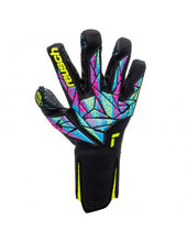 Load image into Gallery viewer, Reusch Attrakt Fusion Strapless Goalkeeper Gloves 5470979 7052 Black/Safety Yellow/Black