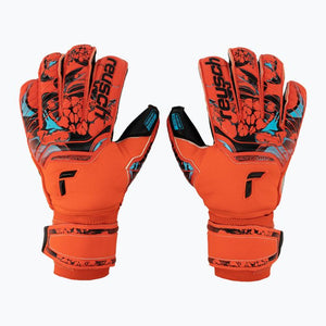 Reusch Attrakt Gold X Evolution Cut Finger Support Goalkeeper Gloves 5370950 3333 RED/BLUE/BLACK
