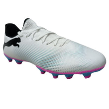 Load image into Gallery viewer, PUMA Future 7 Play FG/AG Adult Soccer Cleats 107723 01 WHITE/BLACK