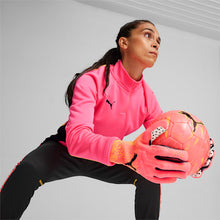 Load image into Gallery viewer, Puma Future Ultimate NC Soccer Goalkeeper Gloves 041923 02 Sunset Glow/Sun Stream Black