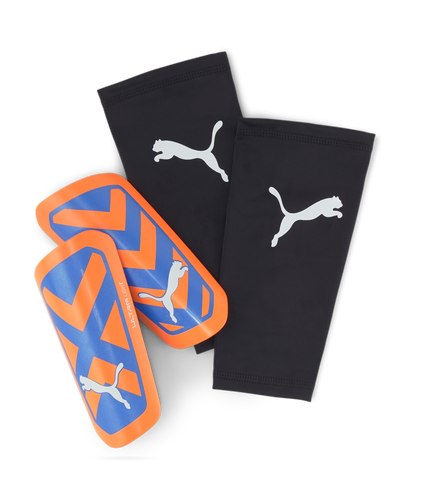 Puma Ultra Light Sleeve Shin Guard 030873 01 ULTRA ORANGE-BLUE GLIMMER