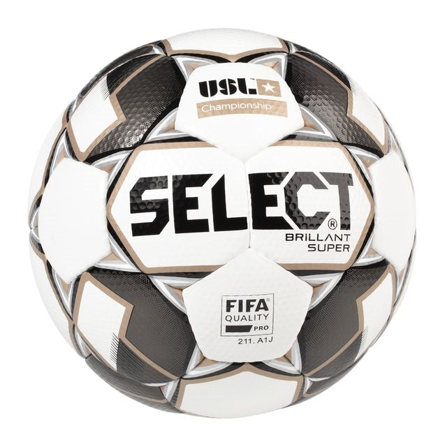 Select USL Championship Replica Soccer Ball - White/Black/Gold 134006