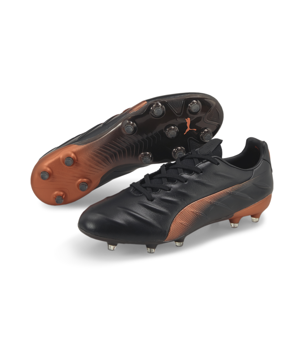 Puma King Platinum 21 FG/AG 106478 04 BLACK/BRONZE – Soccer Zone