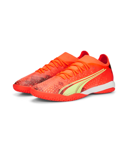 Puma Ultra Match Indoor Soccer Shoes 106904 03 FIERY CORAL-FIZZY LIGHT-BLACK
