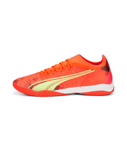 Load image into Gallery viewer, Puma Ultra Match Indoor Soccer Shoes 106904 03 FIERY CORAL-FIZZY LIGHT-BLACK