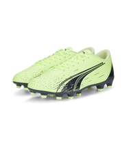 Load image into Gallery viewer, Puma Ultra Play FG/AG Junior Soccer Cleats 106923 01  FIZZY LIGHT-PARISIAN NIGHT-BLUE GLIMMER