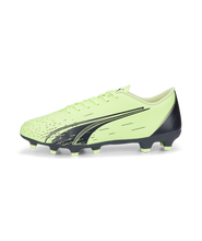 Load image into Gallery viewer, Puma Ultra Play FG/AG Junior Soccer Cleats 106923 01  FIZZY LIGHT-PARISIAN NIGHT-BLUE GLIMMER