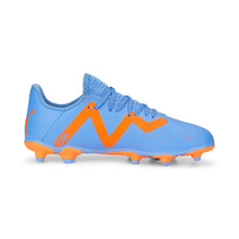 Load image into Gallery viewer, Puma Future Play FG/AG Youth Soccer Cleats 107199 01 BLUE GLIMMER-PUMA WHITE-ULTRA ORANGE