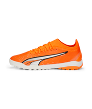 Load image into Gallery viewer, Puma Ultra Match Turf Soccer Shoes 107220 01 ULTRA ORANGE-PUMA WHITE-BLUE GLIMMER