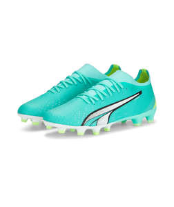 Puma Ultra Match FG/AG Soccer Cleats 107217 03 ELECTRIC PEPPERMINT-PUMA WHITE-FAST YELLOW