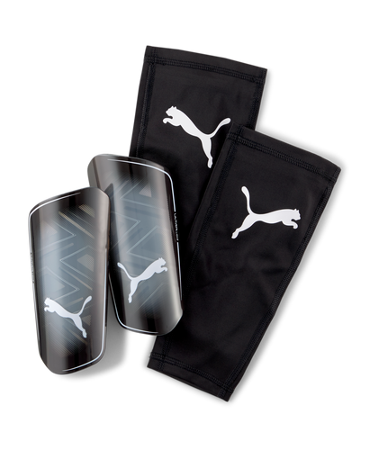 Puma Ultra Light Sleeve Shin Guard 030832 03 BLACK/GREY