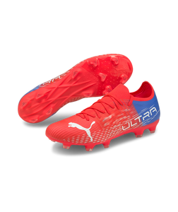 Puma Ultra 3.3 FG/AG Soccer Cleat 106523 01 PINK/WHITE/BLUE