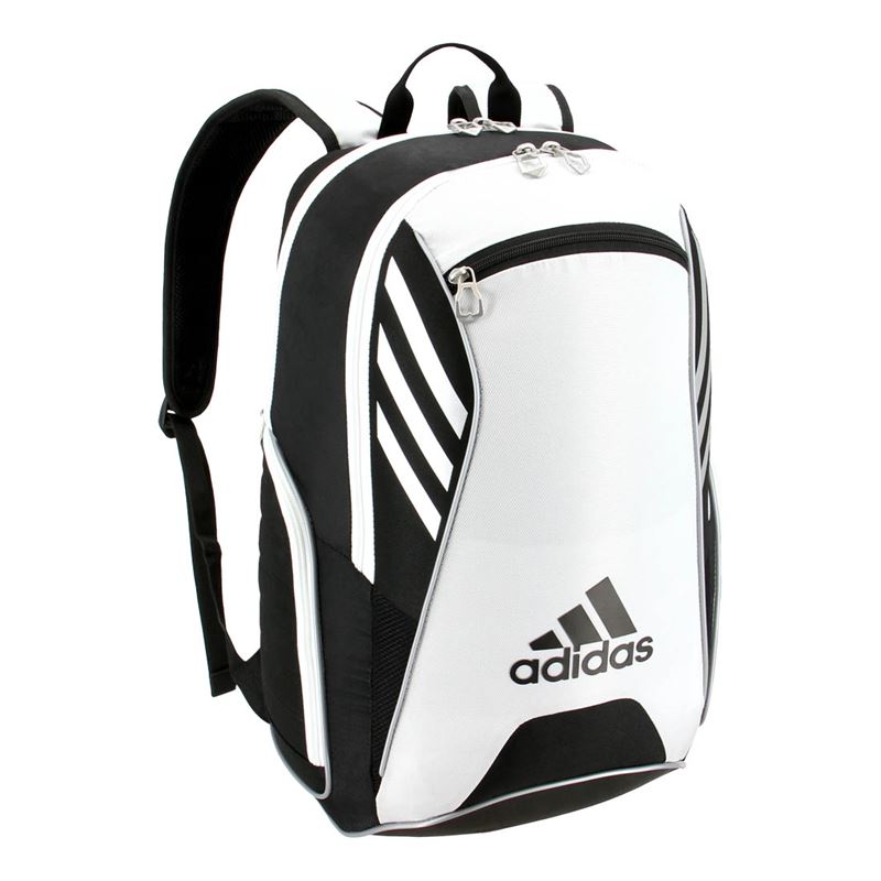 adidas Tour Tennis Racquet Backpack 5145774 Black/White/Silver Metallic