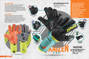 Rinat Kaizen Pro Goalie Gloves 1GPR1A2A50-224 GREY/YELLOW/ORANGE