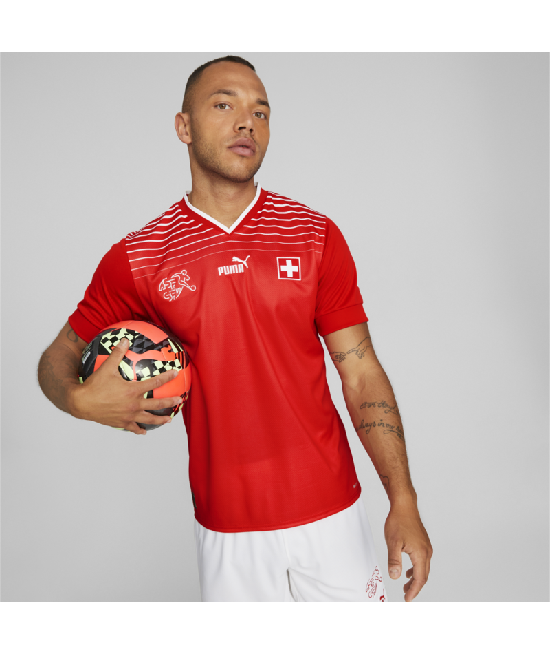 Red puma soccer jersey Clearance
