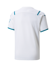 Load image into Gallery viewer, Puma Manchester City FC Juniors Away Jersey 21/22 759213 02 WHITE/TEAL