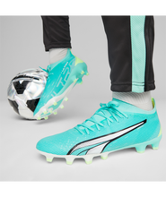 Load image into Gallery viewer, Puma Ultra Match FG/AG Soccer Cleats 107217 03 ELECTRIC PEPPERMINT-PUMA WHITE-FAST YELLOW