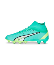 Load image into Gallery viewer, Puma Ultra Pro FG/AG Soccer Cleats 107240 03  ELECTRIC PEPPERMINT-PUMA WHITE-FAST YELLOW