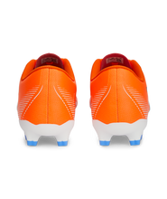 Load image into Gallery viewer, Puma Ultra Play Soccer Cleats 107224 01  ULTRA ORANGE-PUMA WHITE-BLUE GLIMMER