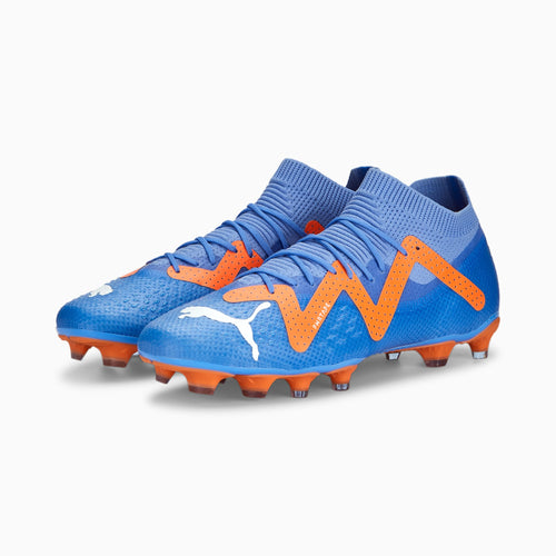 Puma Future Pro FG/AG Soccer Cleats 107171 01 BLUE GLIMMER-PUMA WHITE-ULTRA ORANGE