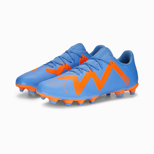 Puma Future Play FG/AG Soccer Cleats 107187 01 BLUE GLIMMER-PUMA WHITE-ULTRA ORANGE