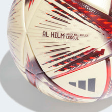 Load image into Gallery viewer, adidas 2022 FIFA World Cup Al Hilm League Soccer Ball HG4777 GOLD/BLACK/RED