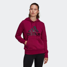 Load image into Gallery viewer, adidas Women&#39;s Badge of Sport Overhead Hoodie Power berry GC6928