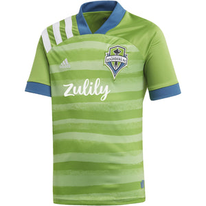 adidas Youth Seattle Sounders Home Jersey 2020/21 EH6213 RAVE GREEN