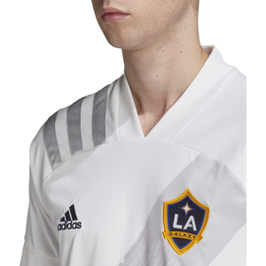 New 2020/21 Adidas LA Galaxy MLS Home Soccer Match Jersey White Silver  Small