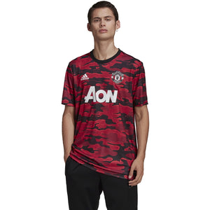 adidas Men's Manchester United Pre Match Jersey 2020-21 GLORY RED/BLACK FR6033