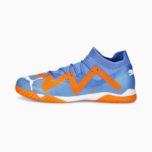 Load image into Gallery viewer, Puma Future Match Indoor Soccer Shoes 107185 01  BLUE GLIMMER-PUMA WHITE-ULTRA ORANGE