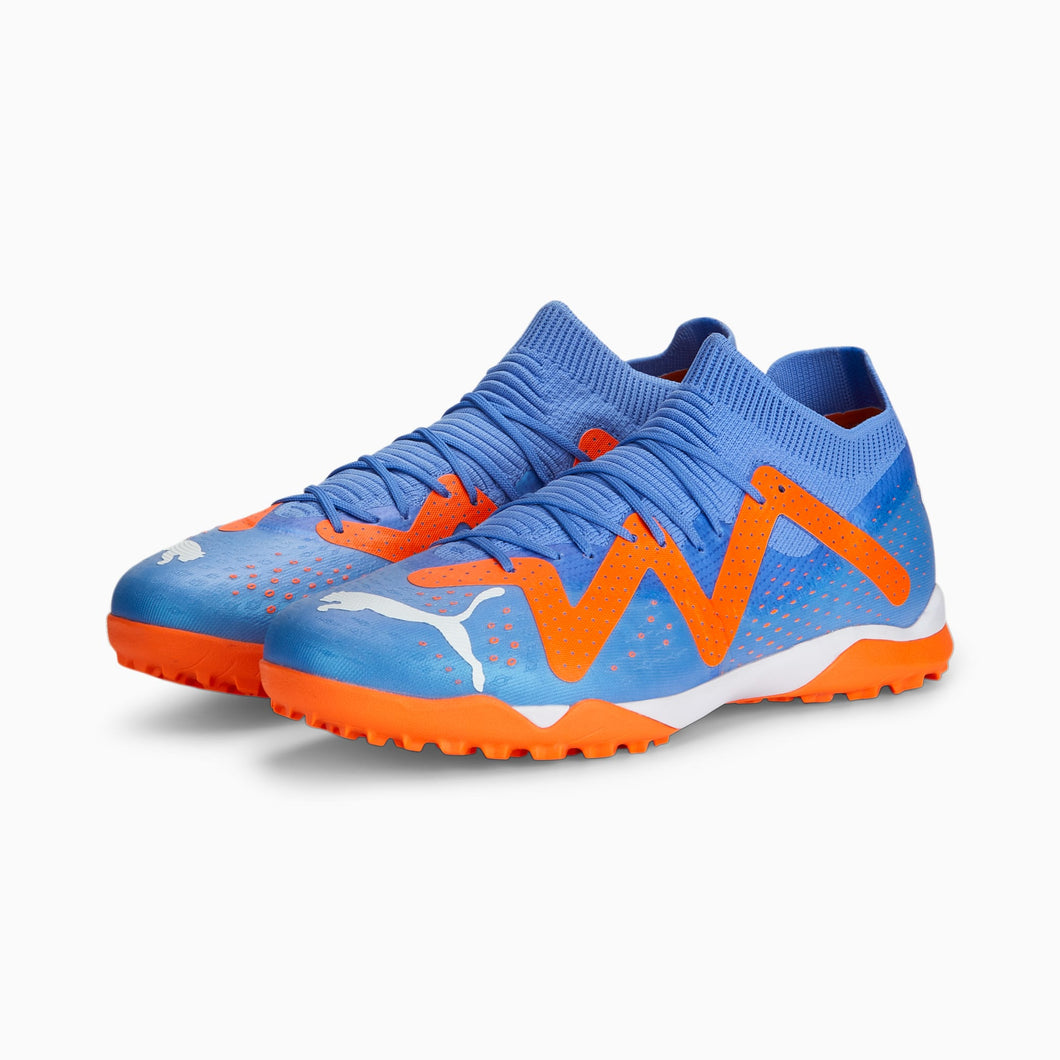 Puma Future Match Turf Soccer Shoes 107184 01  BLUE GLIMMER-PUMA WHITE-ULTRA ORANGE