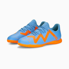 Load image into Gallery viewer, Puma Future Play Indoor Soccer Shoes 107204 01 BLUE GLIMMER-PUMA WHITE-ULTRA ORANGE