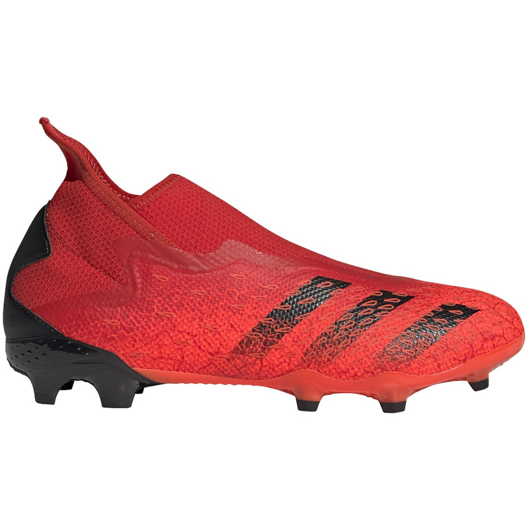 adidas Predator Freak.3 Lace Less FG Soccer Cleats FY6295 RED/BLK