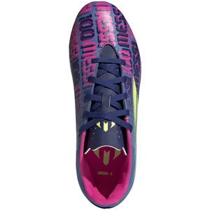 adidas X Speedflow.4 FxJ Youth Soccer Cleat FY6933 BLUE/PINK/YELLOW
