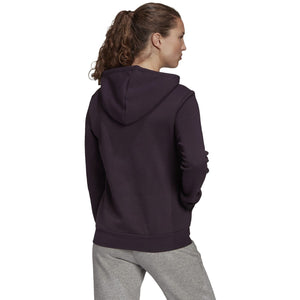 adidas Women's Essentials Linear Over Head Fleece Hoodie NOBLE PURPLE/POWER BERRY GD2985